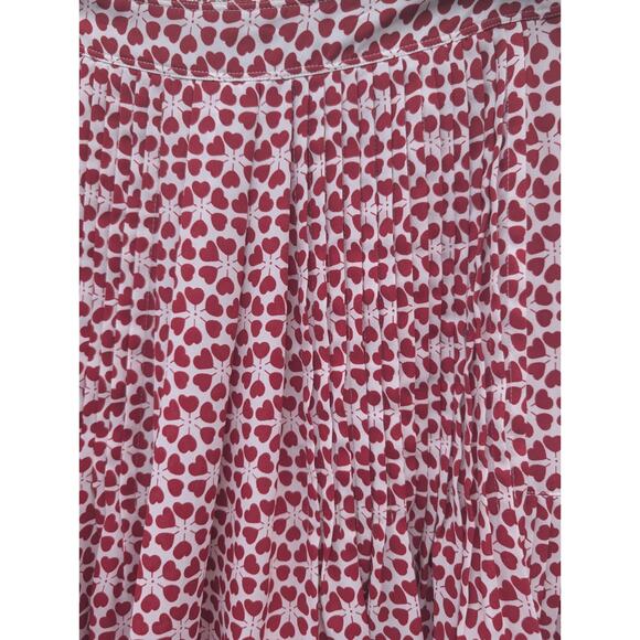 Rebecca Minkoff Womens Cassia Printed Pleated Mini Skirt Sz 10 Red Heart Flowy - Picture 2 of 6